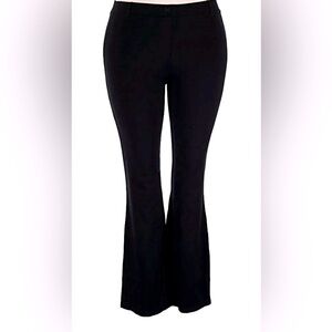 Betabrand Yoga Pants High Waisted Wide Legs in Black Color Plus Size 2XL Petite